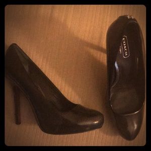 Coach Black Patent High Heel size 7
